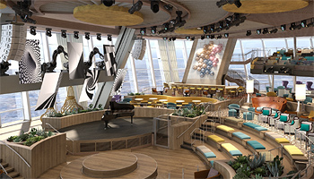 Im Event-Raum Two70° sorgen sechs sogenannte Roboscreens für Unterhaltung © Royal Caribbean Int.