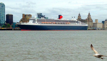 Die Queen Mary 2 in Liverpool © Melanie Kiel