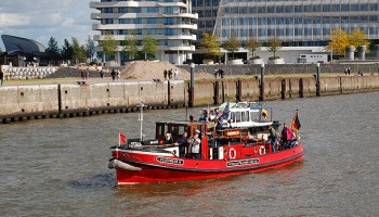 Feuerlöschboot "Feuerwehr IV" wurde 1930 gebaut und 1980 außer Dienst gestellt © Melanie Kiel