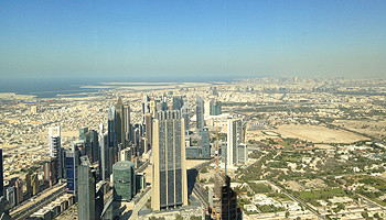 Blick vom Burj Khalifa über Dubai © Melanie Kiel