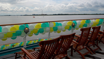 Deck Chairs auf der Heck-Terrasse © Melanie Kiel