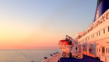 Sonnenaufgang an Deck der DFDS Princess Seaways © Melanie Kiel