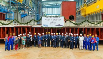 Spirit of Adventure auf der Meyer Werft in Papenburg auf Kiel gelegt © Meyer Werft